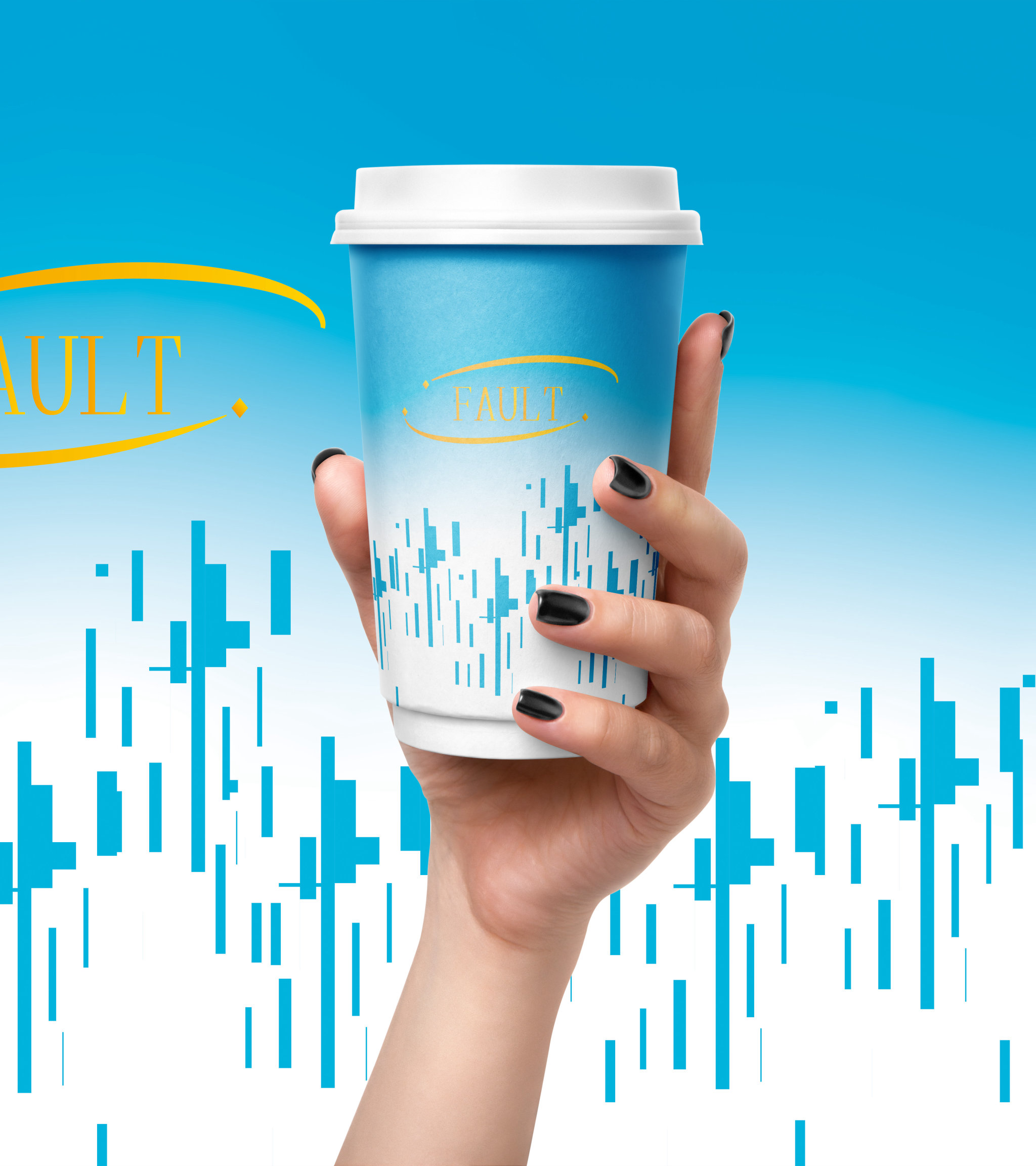 Gold stamping paper cup