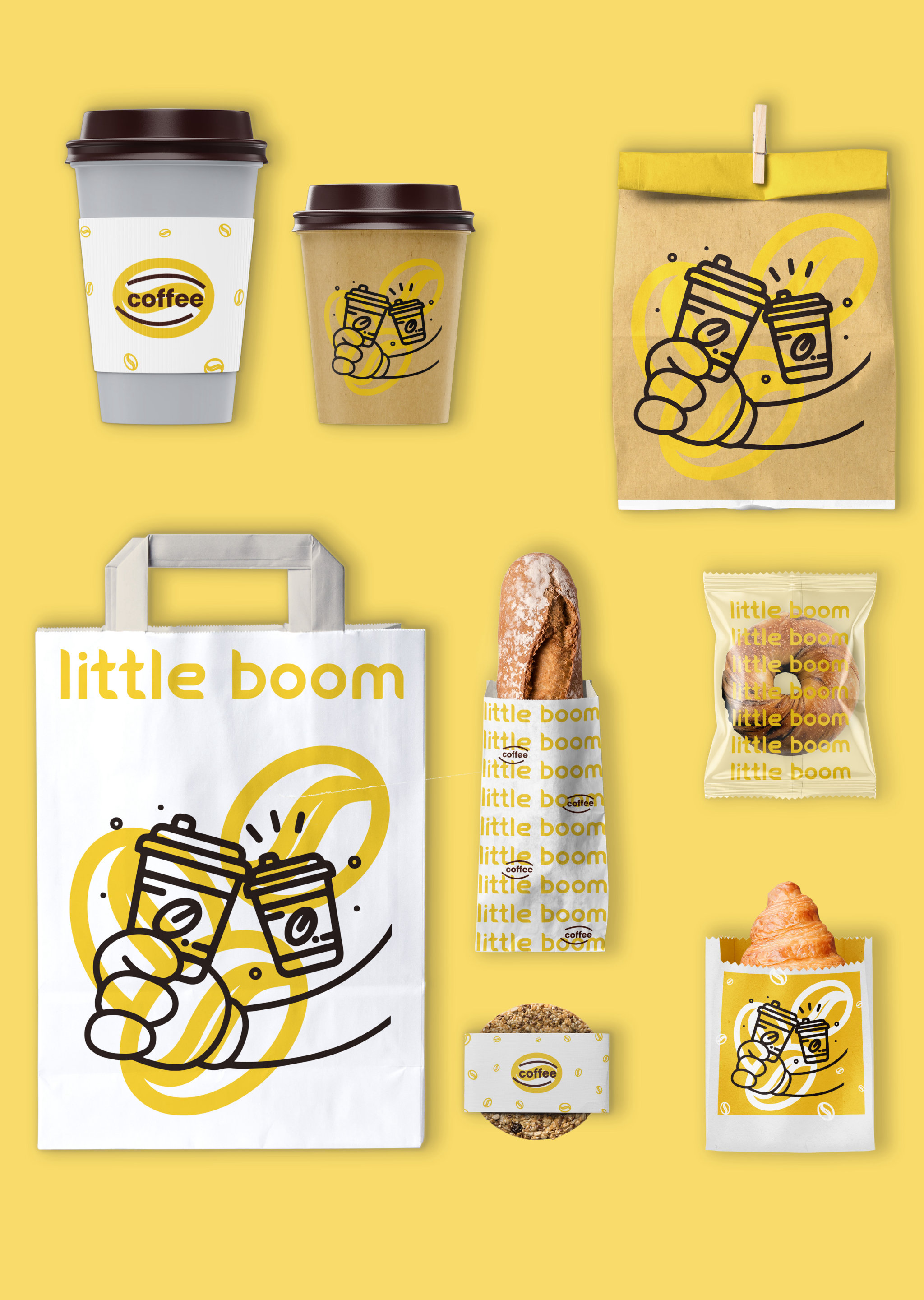Baking packaging design/paper bag/coffee cup