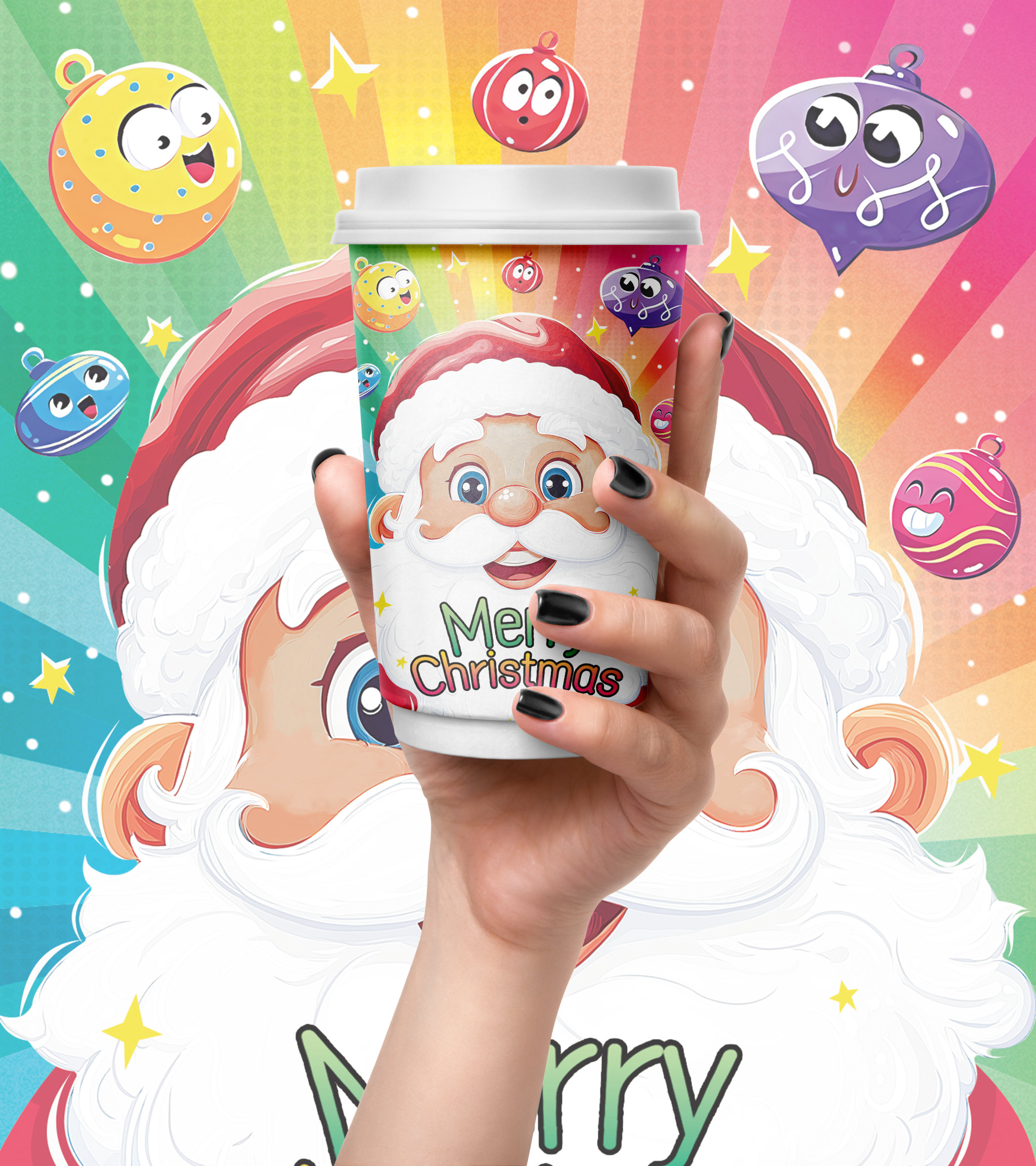 Baking packaging design/paper bag/coffee cup/paper cup/Original/Christmas Paper Cup